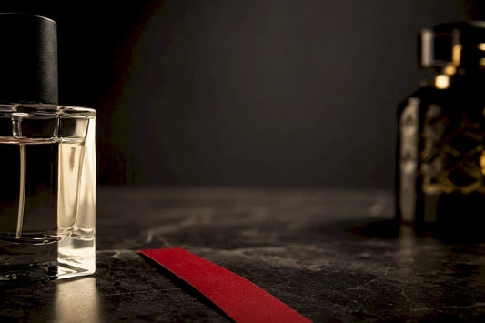 Anonieme parfumflesjes naast elkaar
