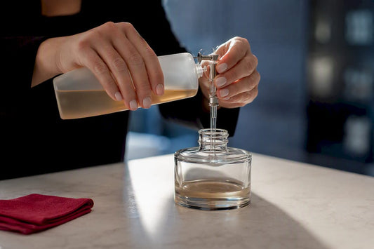 Parfum wordt bijgevuld zonder luxe verpakking