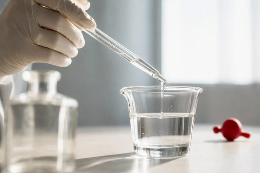 Parfumeursalcohol wordt nauwkeurig afgemeten